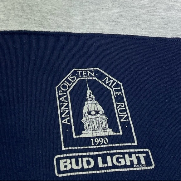 Vintage 1990s Bud Light Annapolis Maryland Ten Mile Run 1990 Crewneck Sweatshirt - Picture 3 of 7